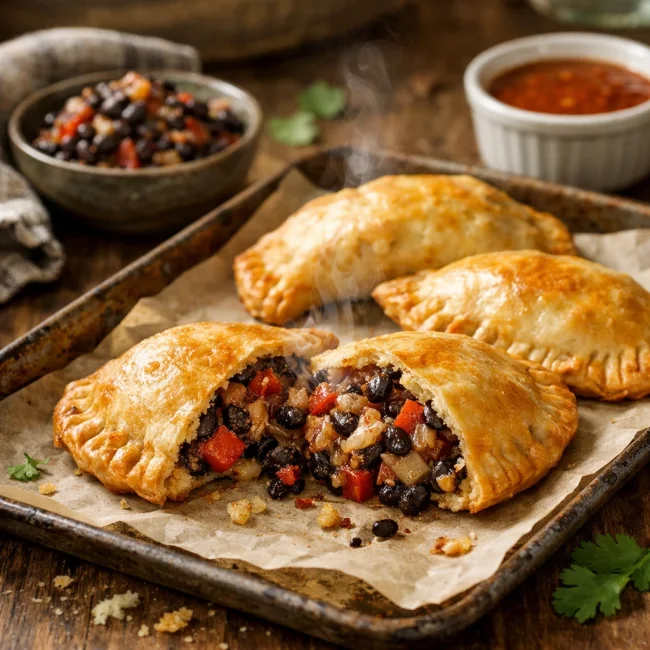 Spicy Black Bean Empanadas
