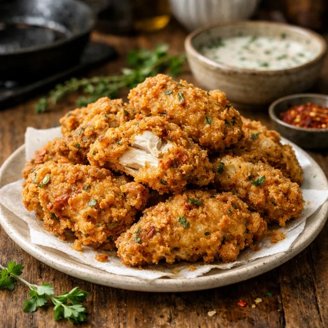 Spicy Buttermilk Herb Fried Chicken