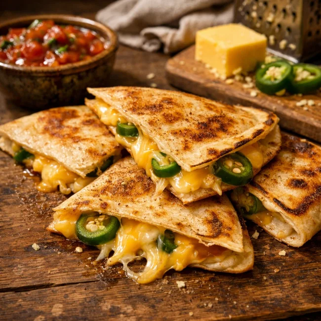 Spicy Cheese Quesadillas