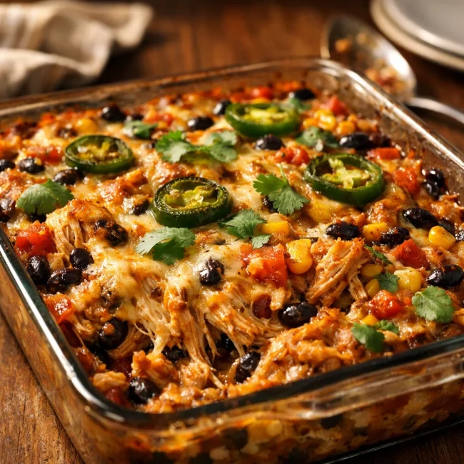 Spicy Chicken & Black Bean Casserole