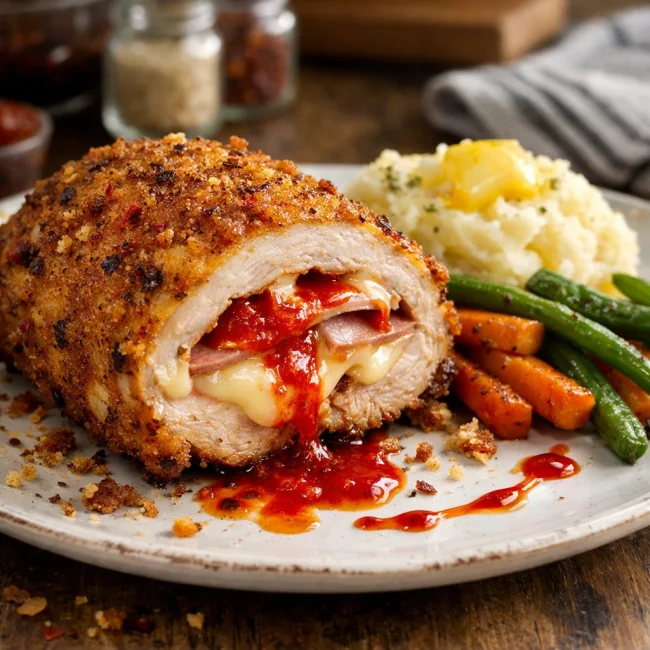 Spicy Chicken Cordon Bleu with a Twist