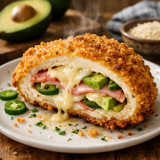 Spicy Chicken Cordon Bleu with Avocado