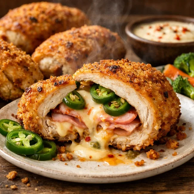 Spicy Chicken Cordon Bleu with Jalapeño and Pepper Jack