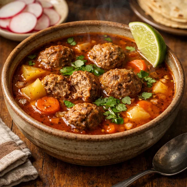 Spicy Chipotle Albondigas Soup