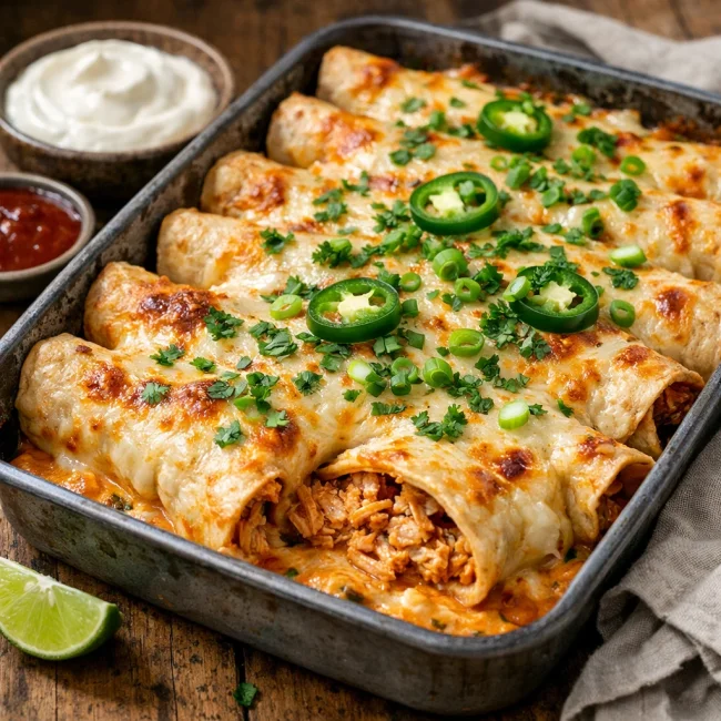 Spicy Chipotle Sour Cream Enchiladas