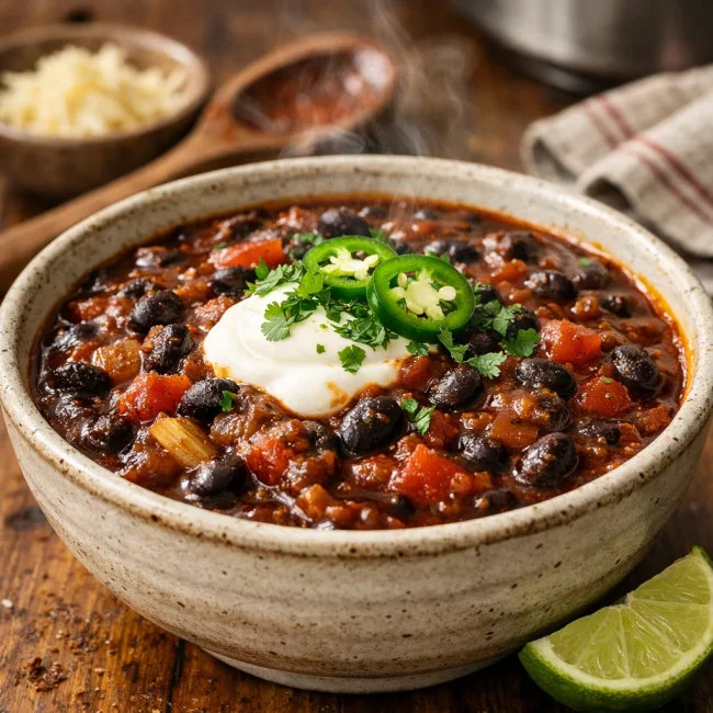 Spicy Cocoa Black Bean Chili