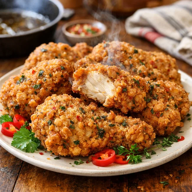 Spicy Herb Fried Chicken