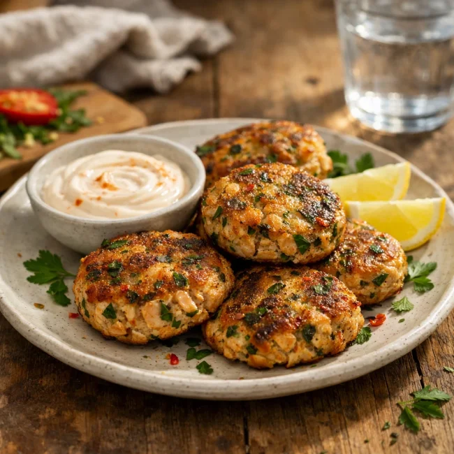Spicy Herb-Infused Salmon Cakes
