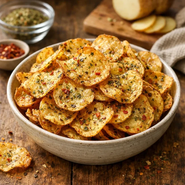 Spicy Herb Potato Chips