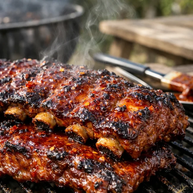 Spicy Honey-Glazed Ribs