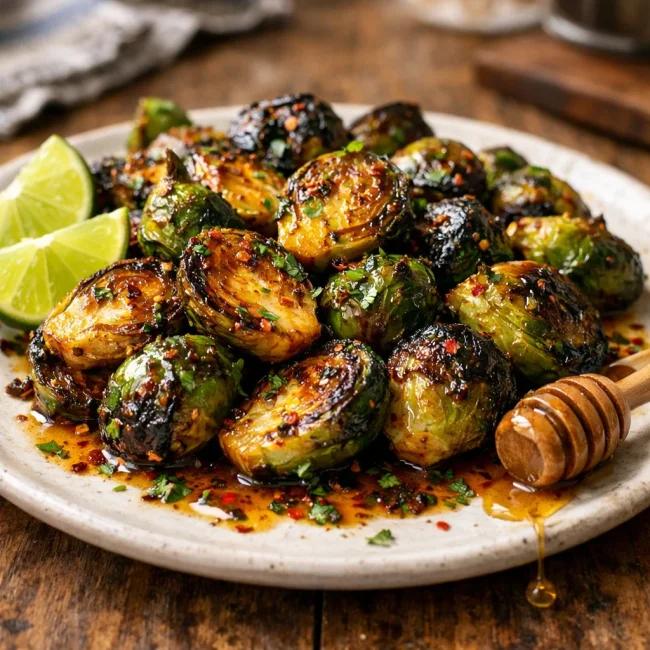 Spicy Honey-Lime Brussels Sprouts