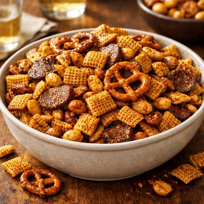 Spicy Honey Mustard Chex Mix