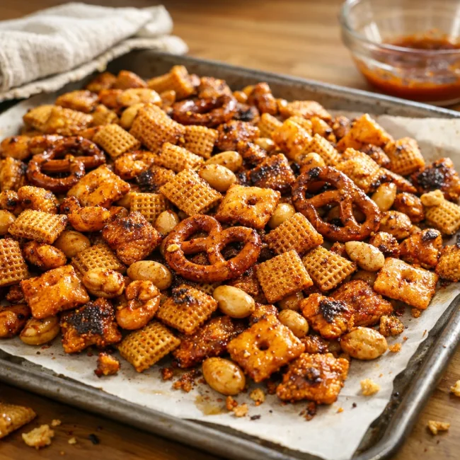 Spicy Honey Sriracha Chex Mix