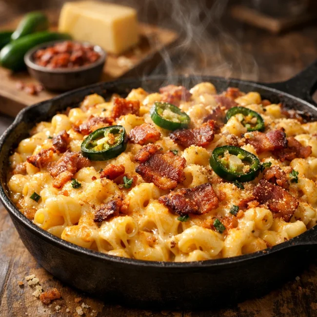 Spicy Jalapeño Bacon Mac and Cheese
