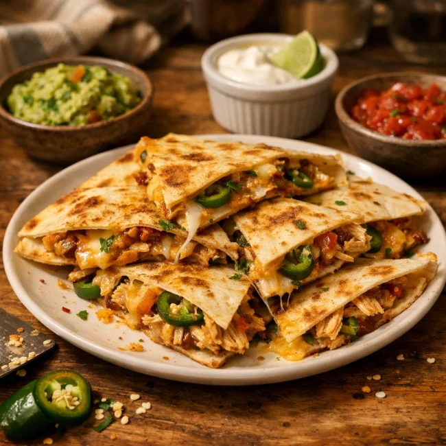 Spicy Jalapeño Chicken Quesadillas