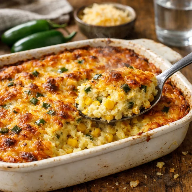 Spicy Jalapeño Corn Pudding