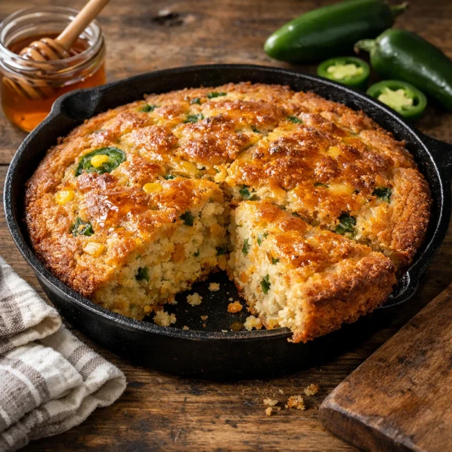 Spicy Jalapeño Honey Cornbread