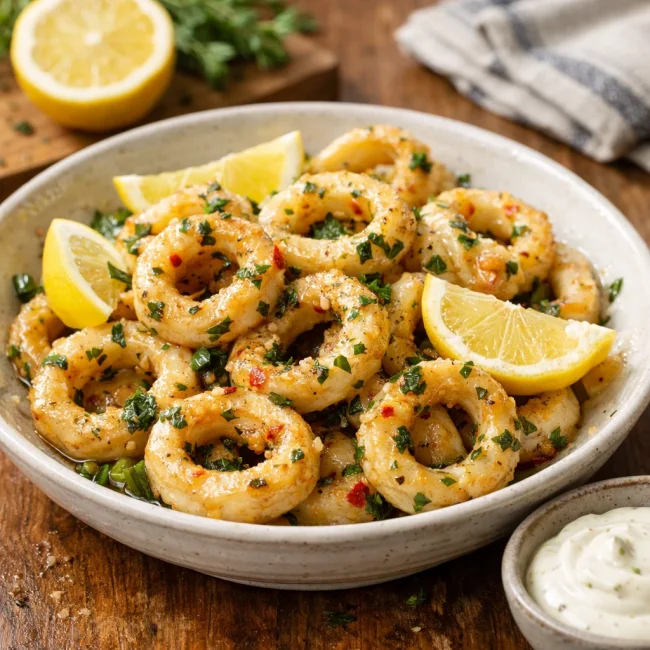 Spicy Lemon Herb Calamari