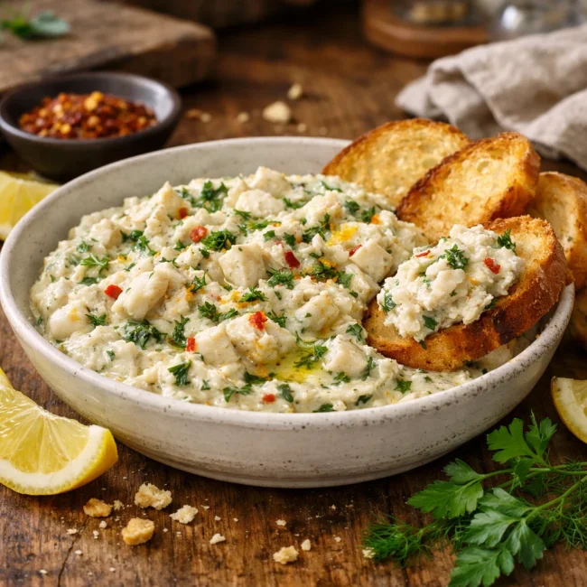 Spicy Lemon Herb Crab Dip