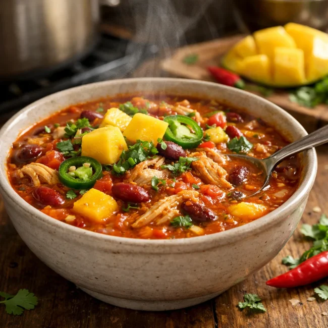 Spicy Mango Chicken Chili