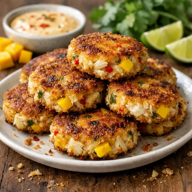 Spicy Mango Crab Cakes