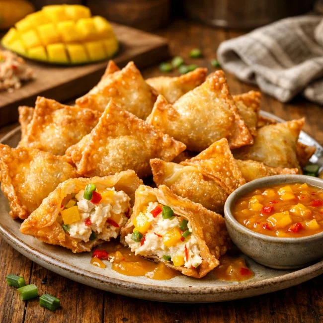 Spicy Mango Crab Rangoon