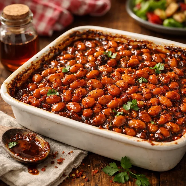 Spicy Maple Baked Beans