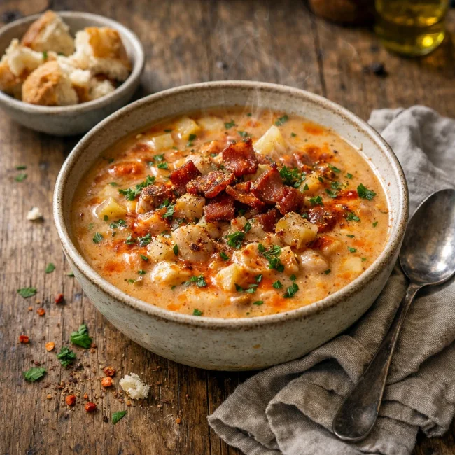 Spicy Smoky Clam Chowder