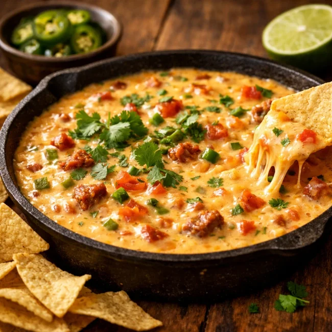 Spicy Tex-Mex Rotel Cheese Dip