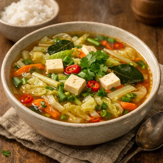 Spicy Thai Cabbage Soup