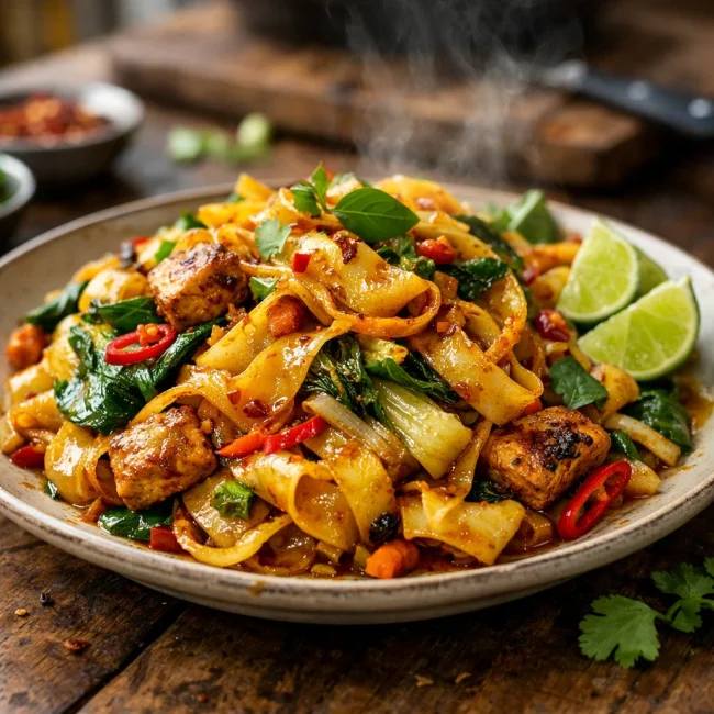 Spicy Turmeric Drunken Noodles