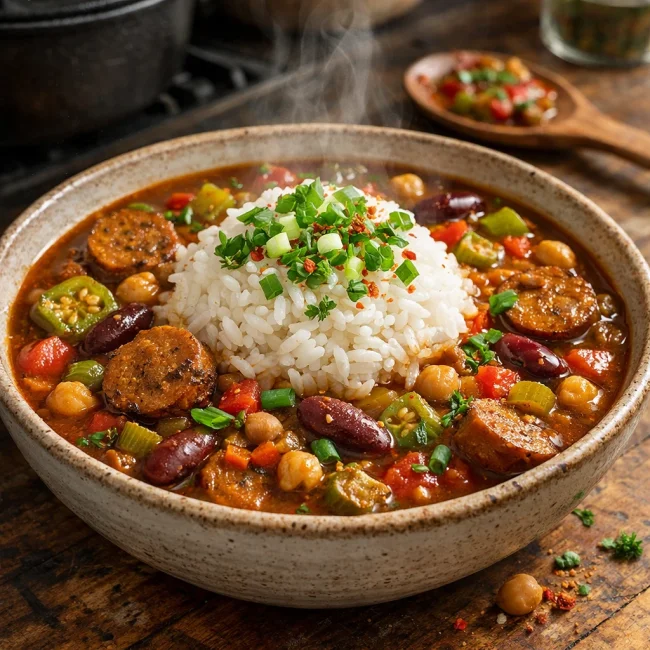 Spicy Vegan Gumbo Delight