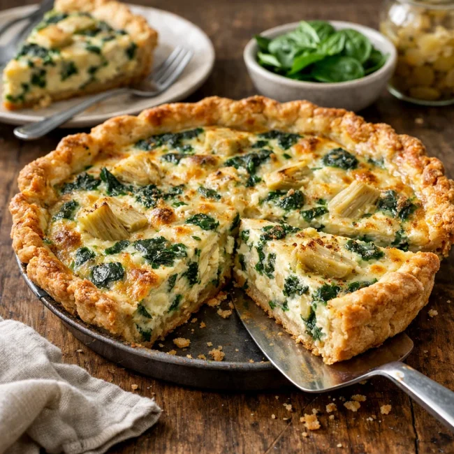 Spinach and Artichoke Quiche