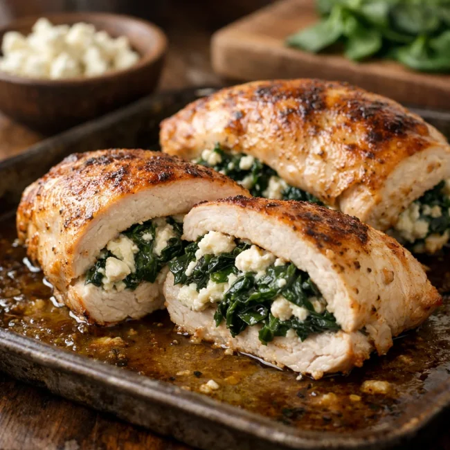 Spinach and Feta Stuffed Chicken Breasts