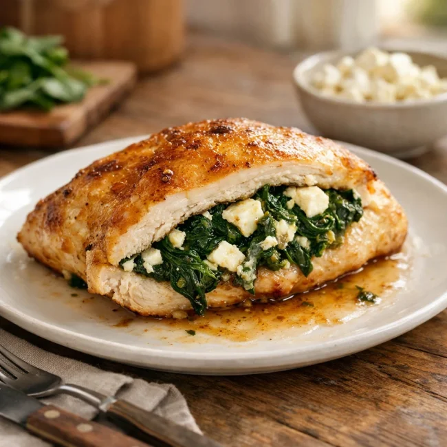Spinach and Feta Stuffed Chicken