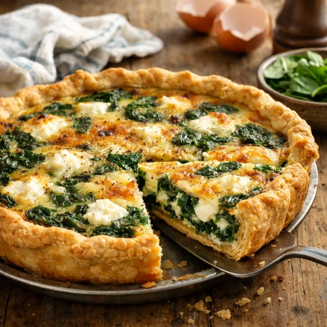 Spinach and Goat Cheese Quiche