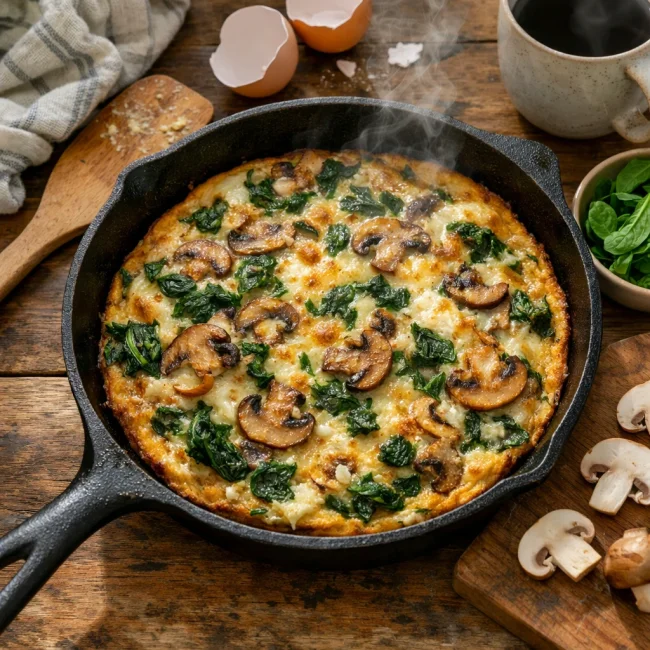 Spinach and Mushroom Frittata