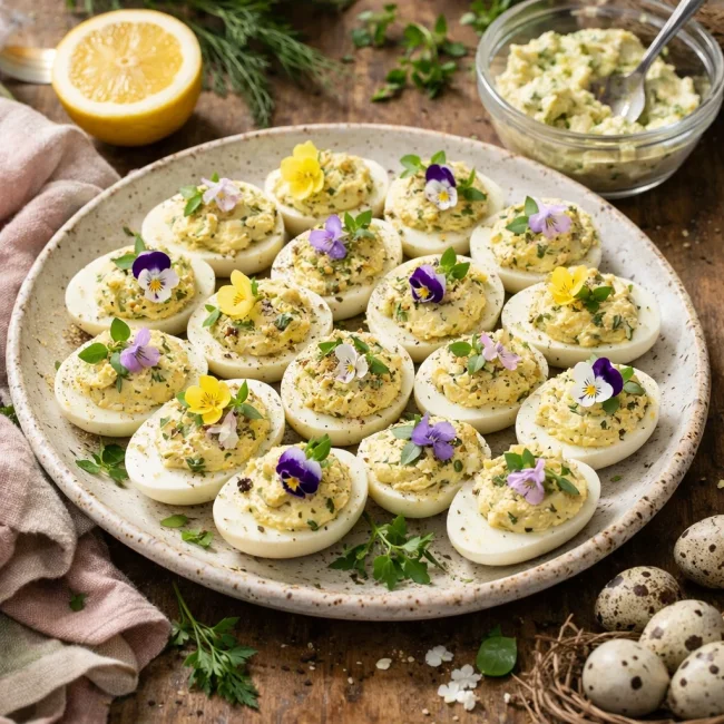 Spring Blossom Deviled Eggs