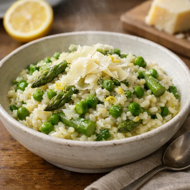 Spring Pea and Asparagus Risotto