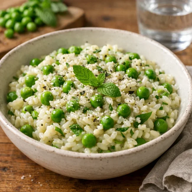 Spring Pea and Mint Risotto