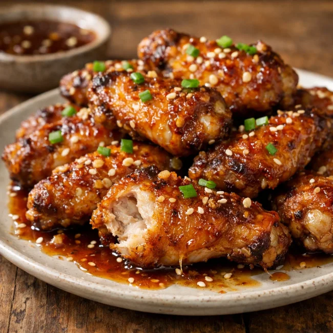 Sticky Honey Garlic Wings