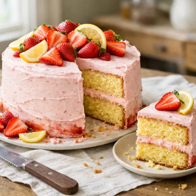 Strawberry Lemonade Cake