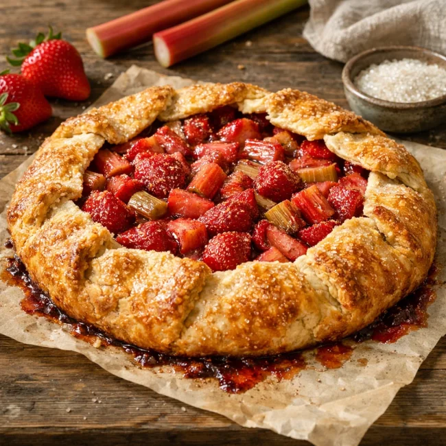 Strawberry Rhubarb Galette