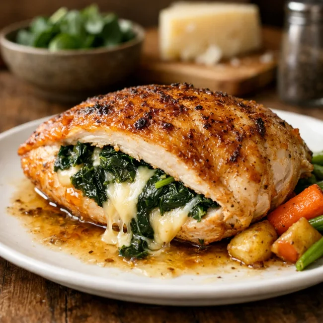 Stuffed Chicken Breast with Spinach and Cheese