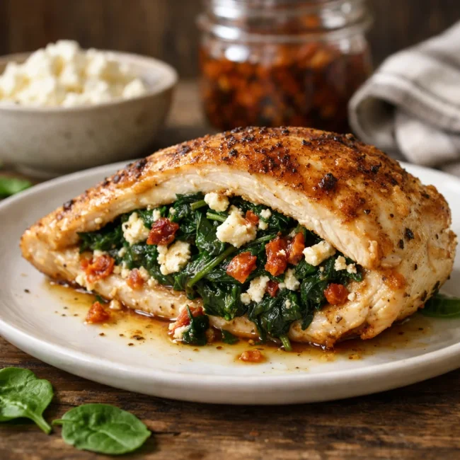 Stuffed Chicken Breast with Spinach and Feta
