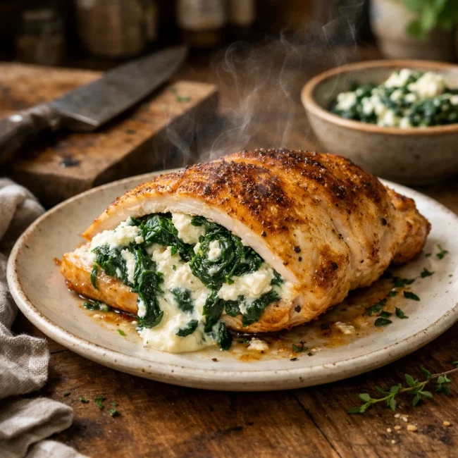 Stuffed Chicken Breast with Spinach and Ricotta