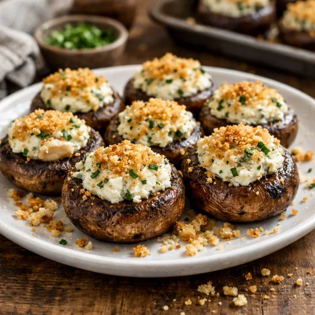 Stuffed Mushrooms with Goat Cheese
