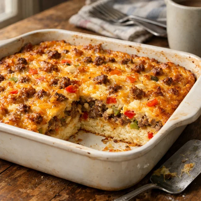 Sunrise Sausage Bisquick Casserole
