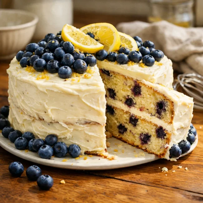 Sunshine Blueberry Lemon Cake