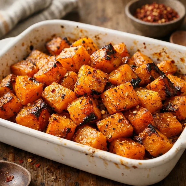 Sweet & Spicy Roasted Butternut Squash